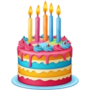 Birthday cake sticker