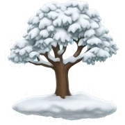 Snowy tree sticker