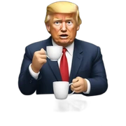 Trump drinking some tea sticker