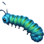 absolem blue catepillar realistic sticker