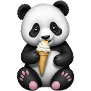 Panda eating ice cream sticker