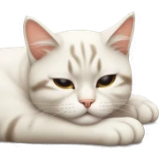 Sleepy cat sticker