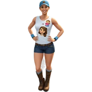 girl in boots smiling outdoors sticker