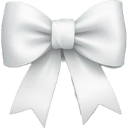 White ribbon bow sticker