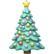 Pastel Christmas tree sticker
