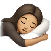 Brunette girl sleeping sticker