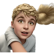 realistic blonde looking at viewer sticker