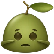 olive with an olive hat sticker