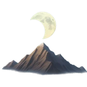 Mountain moon sticker