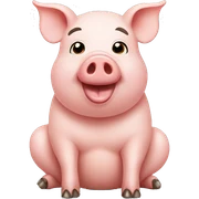 Pig with a sign of the sun  sticker