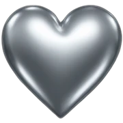 Chrome heart sticker