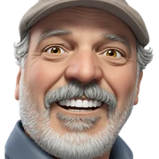 old man with beard portrait sticker