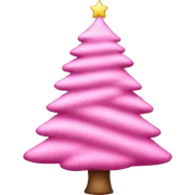 Pink Christmas tree  sticker