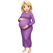  Mujer embarazada piel blanca cuerpo completo sticker