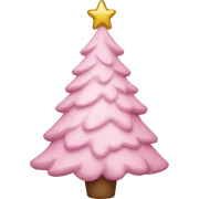 pastel pink christmas tree sticker