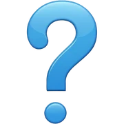 Blue question mark sticker
