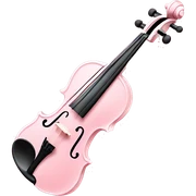 soft pastel pink violin sticker