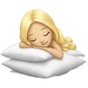 blonde sleeping on pillow sticker