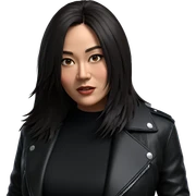 cool girl in leather jacket sticker
