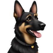 Black German shepherd sticker