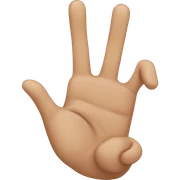 Three fingers  sticker
