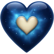 Dark blue cosmic heart sticker