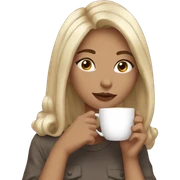 Aesthetic girl drinking coffee sticker