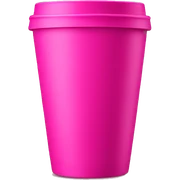 Hot pink cup sticker