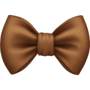 Brown bow sticker