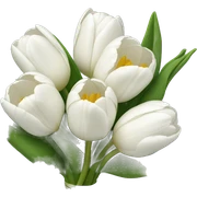 white tulip bouquet  sticker