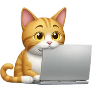 cat typing email sticker