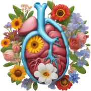 Anatomical with flowers sticker