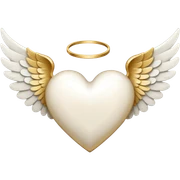 heart with angel wings sticker