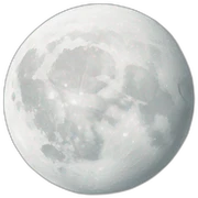 White moon  sticker