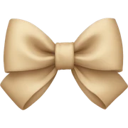 Beige bow sticker