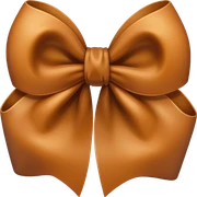 Brown bow sticker