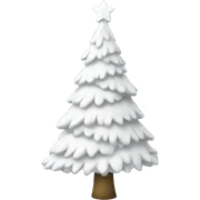 White Christmas tree sticker