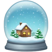 Snow globe sticker