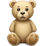 beige teddy bear sticker