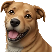 realistic dog portrait close up sticker