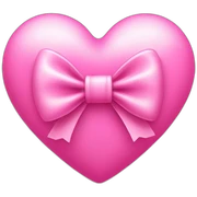 Pink heart with bow sticker