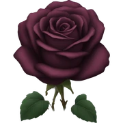 dark rose with black stem sticker