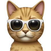 Cat with sunglasses sticker