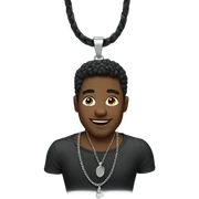Black man necklace sticker