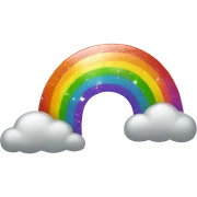 Rainbow with sparkles  sticker