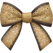 lace bow sticker