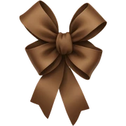 brown bow sticker