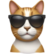Cat with sunglasses sticker