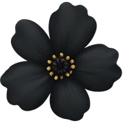 black flower sticker