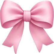 light pink bow on light pink bow sticker